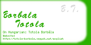 borbala totola business card