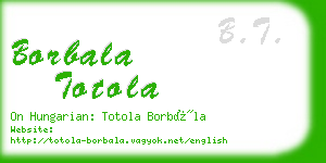 borbala totola business card